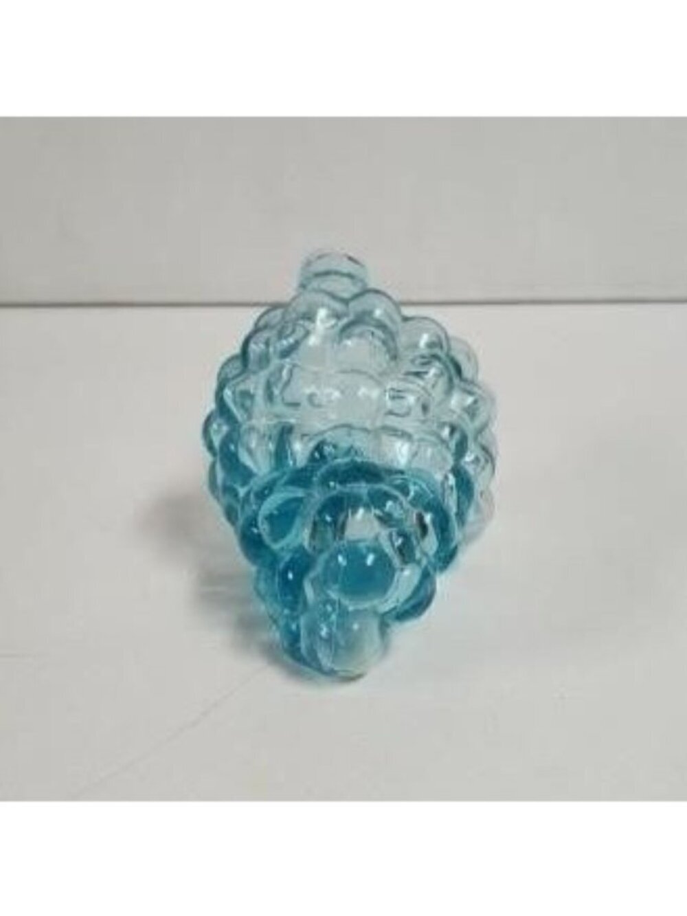 Vintage Blue Glass Grape Cluster Decanter Bottle UV Reactive - Picture 10 of 11